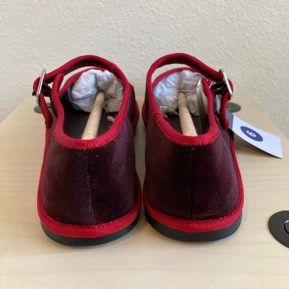 Universal Thread Velvet Mary Jane Flats - Burgundy and Red - Picture 5 of 10